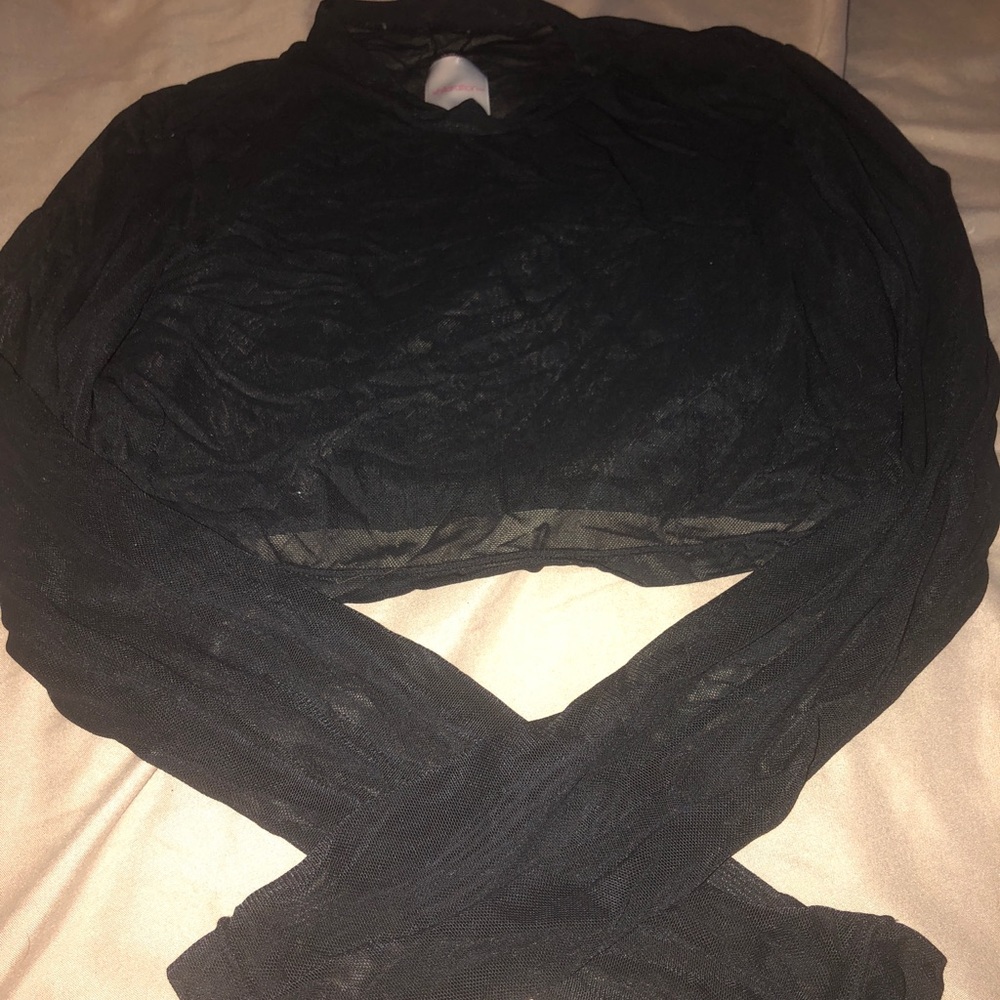 Mesh long sleeve festival top